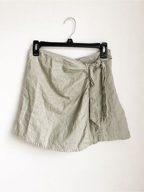 Sage Green Tie Waist Skort
